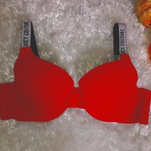 Juicy couture red bra silver adjustable straps